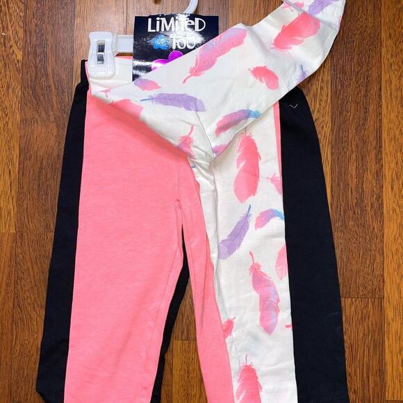 Girls NWT Limited Too 3 PK Leggings Set And Hair Scrunchie 2T - Picture 3 of 4